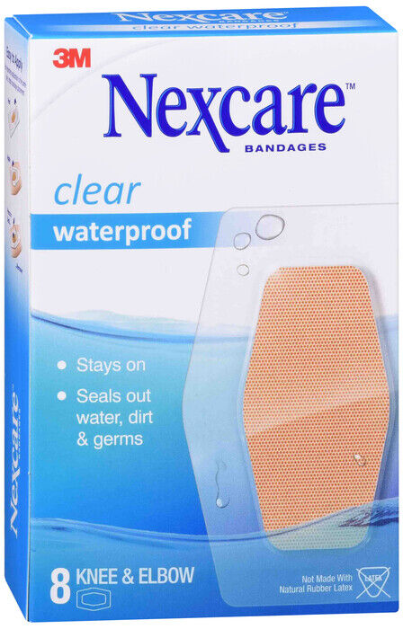 NEXCARE WATERPROOF KNEE ELBOW 8CT