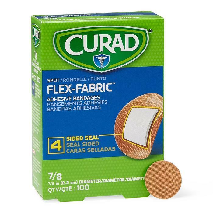 CURAD FLEXIBLE FABRIC CIR BANDAGE 7/8IN 100CT