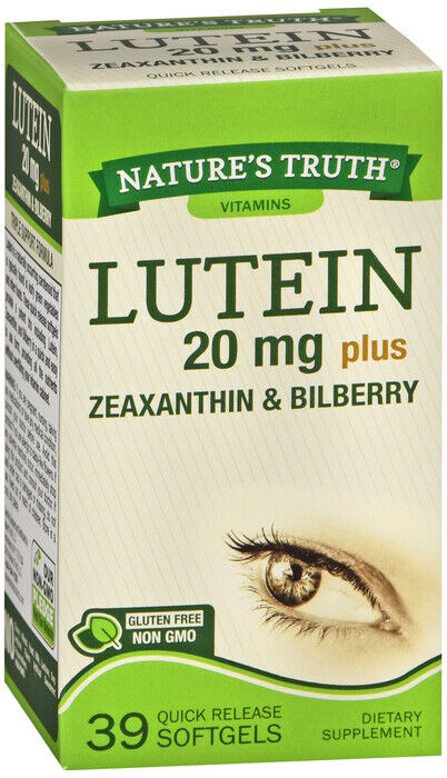 LUTEIN 20 MG SGC 39CT NAT TRUTH