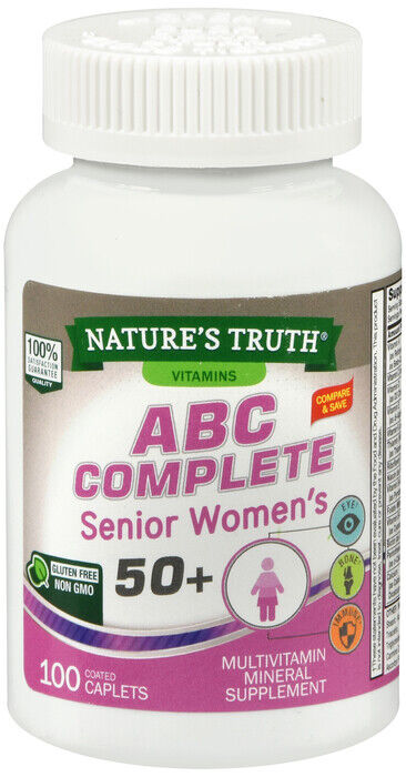 ABC COMPLETE SENIOR WOMEN MULTI VITAMIN CPL 100CT NATURES TRUTH