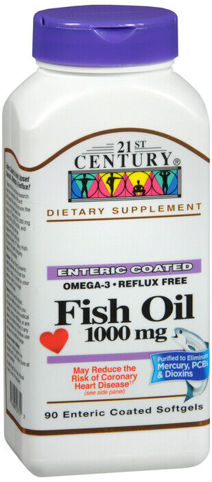 OMEGA-3 ENTERIC COAT SOFTGEL 90CT 21ST CENTURY