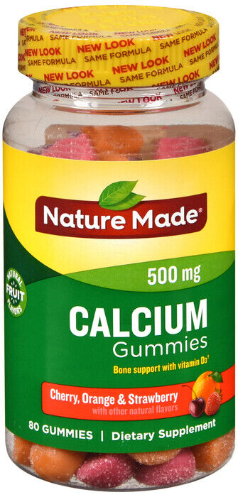 CALCIUM W/D-3 GUMMIE 80CT NAT MADE   calcium phosphate trib/vit D3 ORAL TAB CHEW