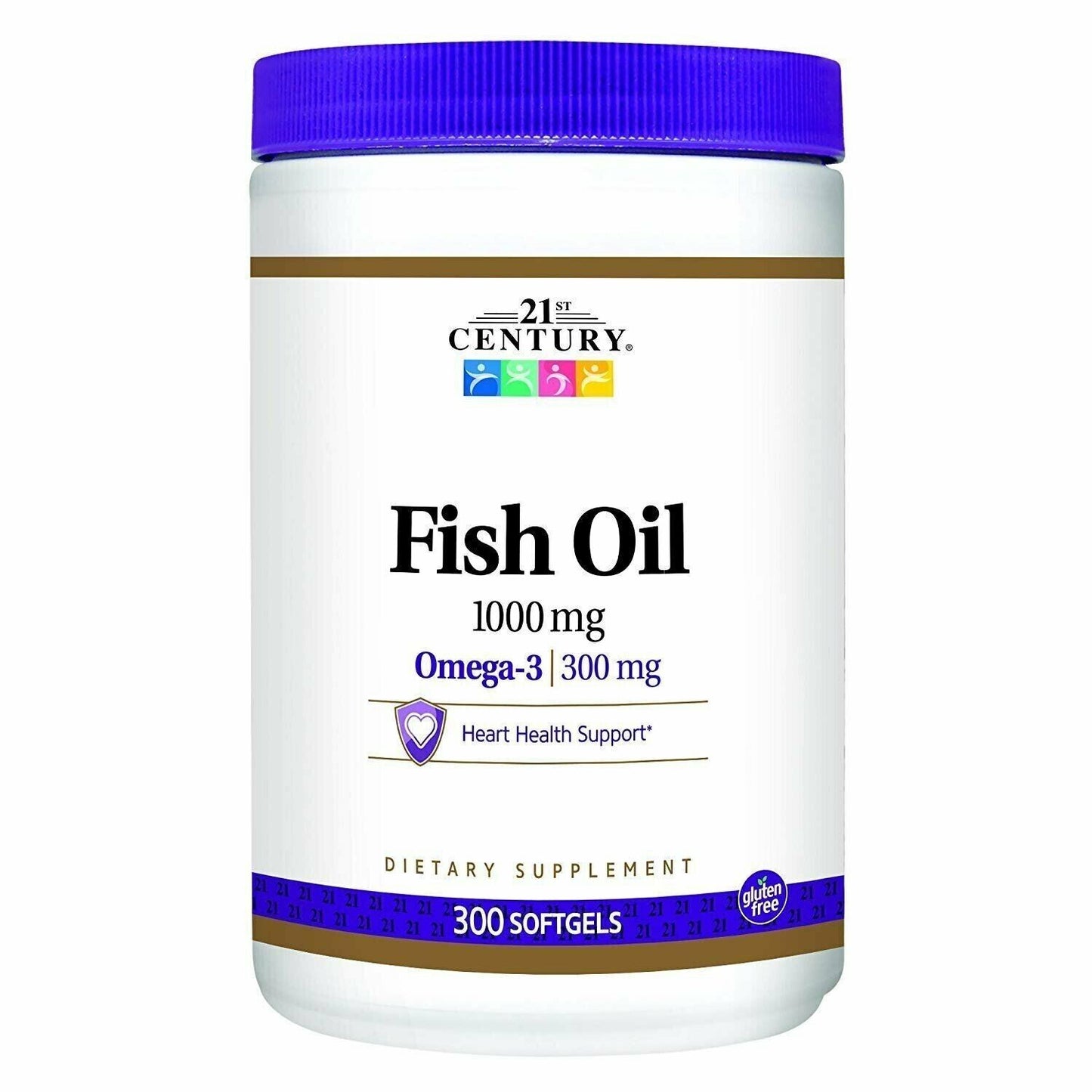 21st Century Fish Oil 1000mg Omega 3 300mg Heart Health Support 300ct