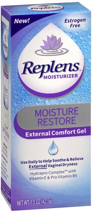 2 Pack Replens Moistture Restore External Comfort Gel Moisturizer 1.5oz Each