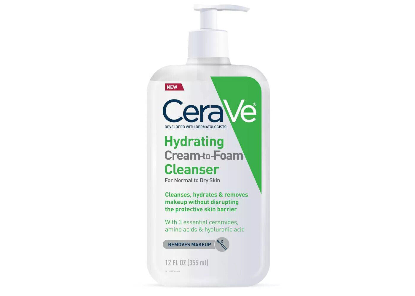 CERAVE CREAM TO FOAM CLEANSER WASH 12OZ