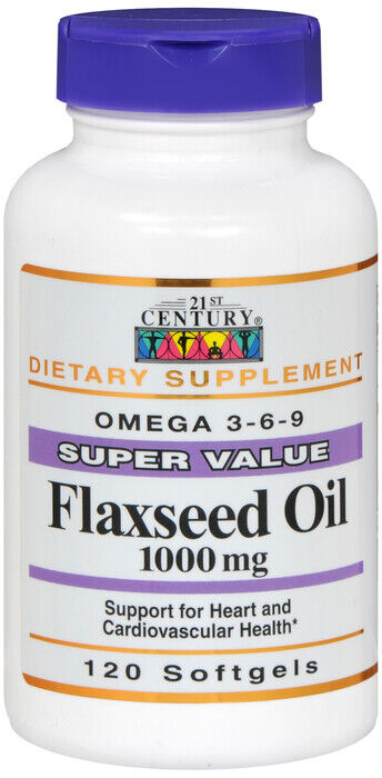 FLAXSEED OIL 1000MG GELCAP 120CT 21ST CENTURY