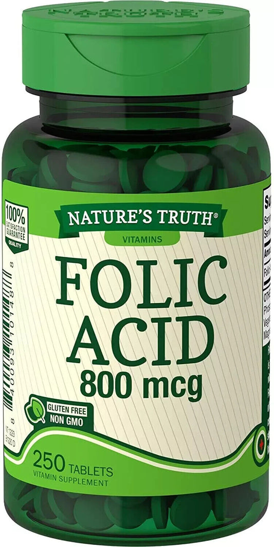 Nature's Truth Folic Acid 800mcg  250 tabs