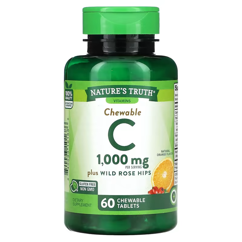 Nature's Truth, Vitamin C Plus Wild Rose Hips, 1,000 mg, 100 Caplets