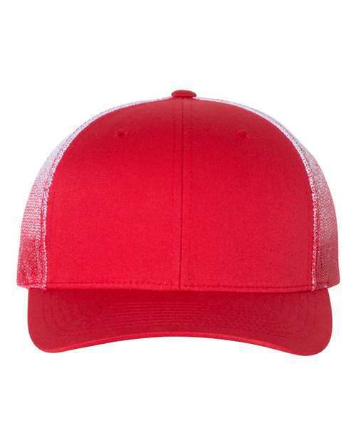 Richardson 112PM Printed Mesh Trucker Precurved Visor Ballcap Hat