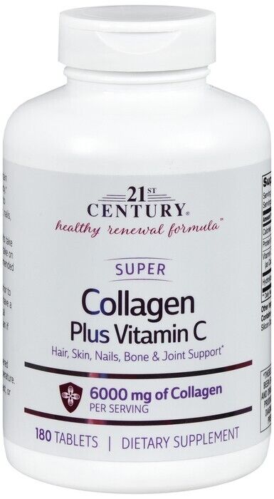 Super Collagen Plus Vitamin C, 1,000 mg, 180 Tablets