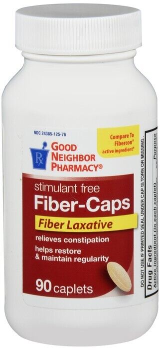 GNP FIBER LAXATIVE CAPLETS 90CT calcium polycarbophil ORAL TABLET 625 MG