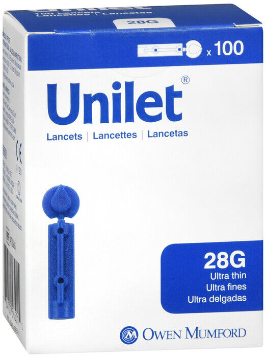 UNILET LANCETS ULTRA-THIN 28G 100CT