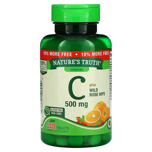 VIT C 500MG WITH ROSE HIPS  CHEW TAB 110CT NATURES TRUTH