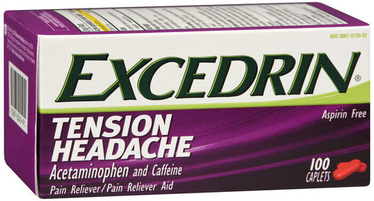 EXCEDRIN TENSION HEADACHE CAPLET 100CT