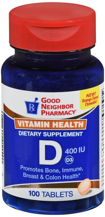 GNP VIT D-400 CHEW ORANGE TAB 100   cholecalciferol (vitamin D3) ORAL TAB CHEW 1