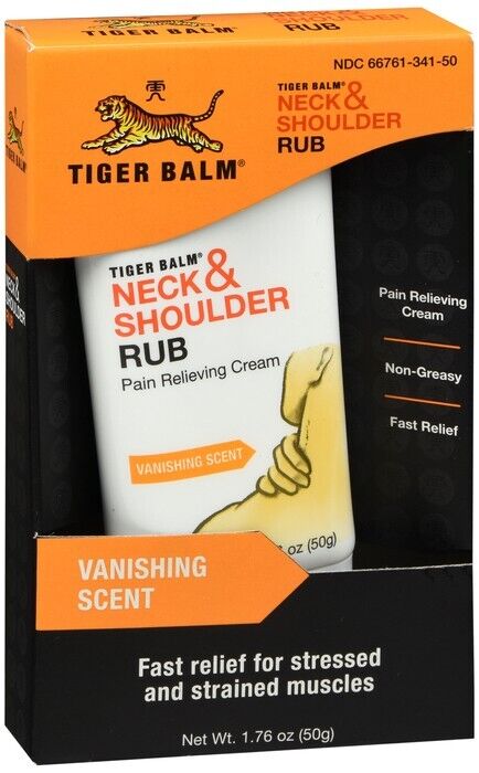 Tiger Balm Neck and Shoulder Rub,Muscle Ache Relief 1.76 oz (50 g) ( 1 pack )