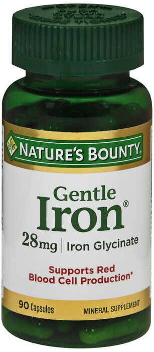 IRON EASY 28MG CAPSULE 90CT NAT BOUNTY   GENTLE