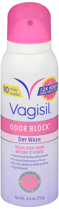 VAGISIL DRY WASH ODOR BLOCK SPRAY 2.6OZ