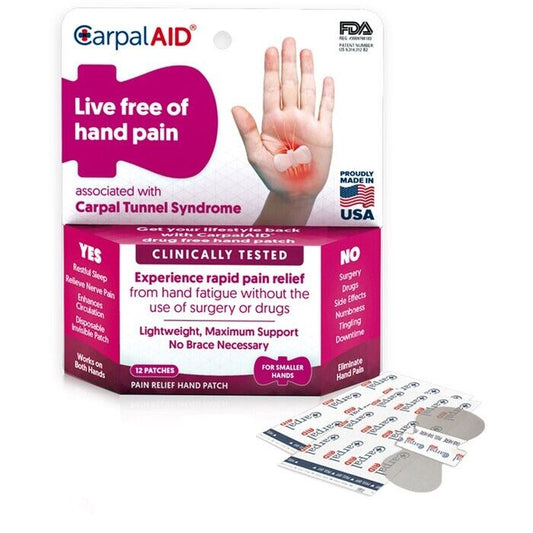 Carpal AID Patches for Carpal Tunnel Syndrome Small 12ct