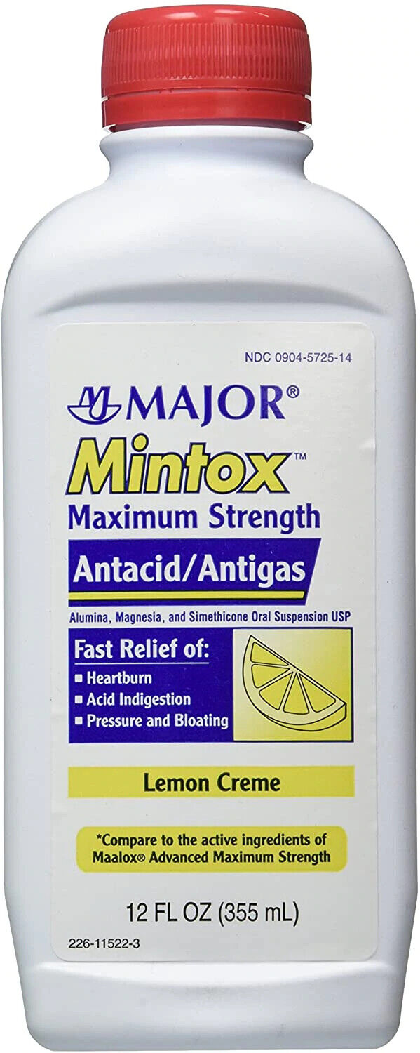 MINTOX X/STRENGTH LIQUID 12OZ MAJOR LEMON CREME