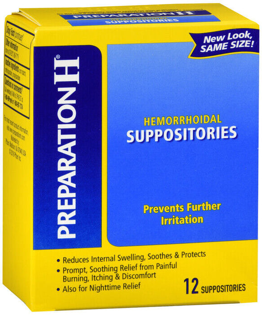 PREPARATION H SUPPOSITORY 12CT