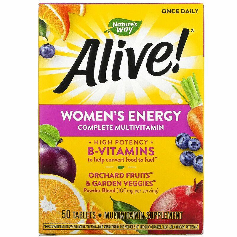 ALIVE MULTIVITAMIN WOMEN ENERGY TAB 50CT