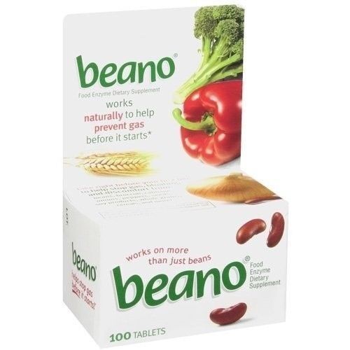 Beano Enzyme Dietary Supplement, Prevent Gas & Bloating 100 TABLETS X 3