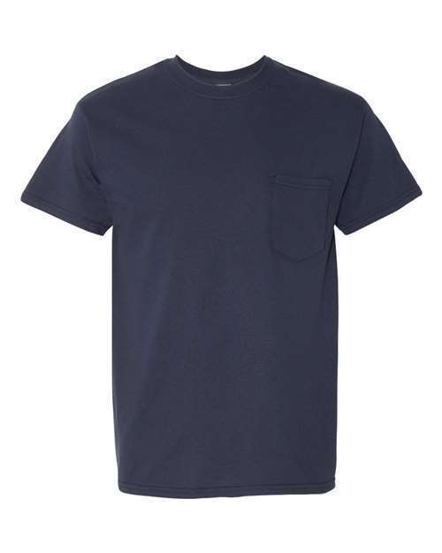 Gildan 5300 Mens Short Sleeve Heavy Cotton Crew Neck  T-Shirt With Pocket