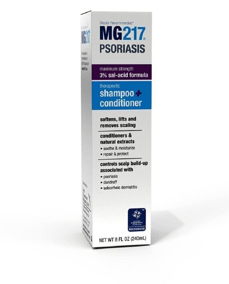 MG217 Psoriasis Scalp Solutions Seborrheic Dermatitis Shampoo Conditioner |8 Oz.