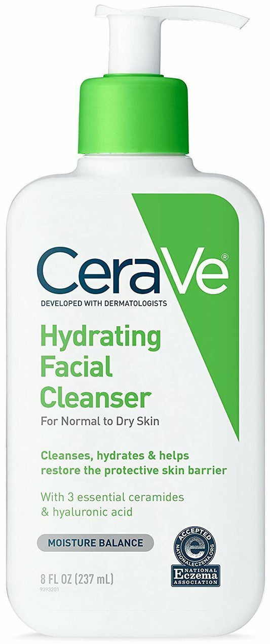 CeraVe Hydrating Facial Cleanser 3 Essential Ceramides Moisture Balance 8 fl oz