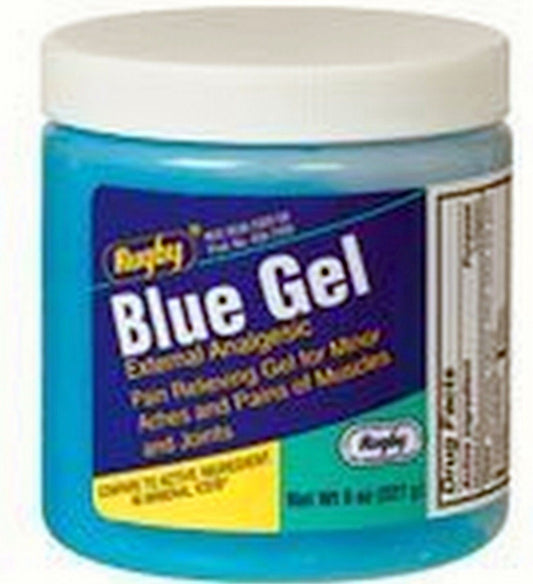 Rugby Blue Gel Pain Rub 8oz Tub ( 2 pack )