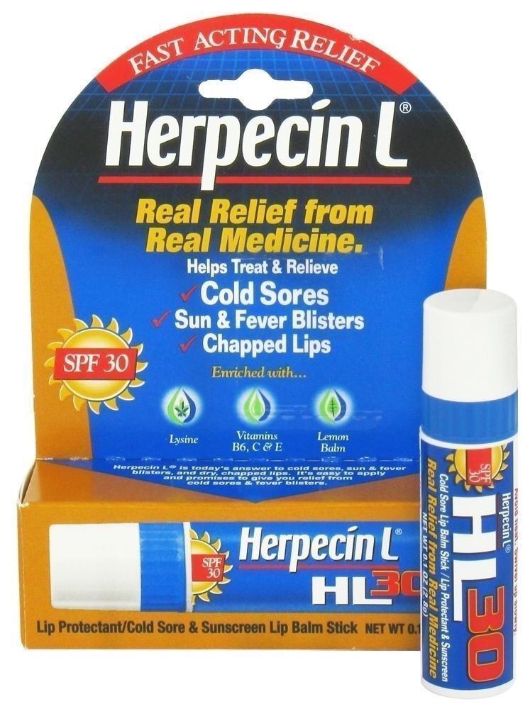 Herpecin L - HL30 Lip Protectant/Cold Sore & Sunscreen Lip Balm Stick 30 spf x2