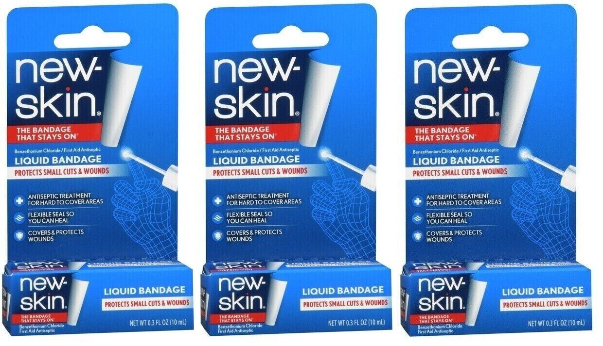 NEW SKIN LIQUID BANDAGE 0.3OZ benzethonium chloride TOPICAL LIQ-FILM 0.2 % x 3