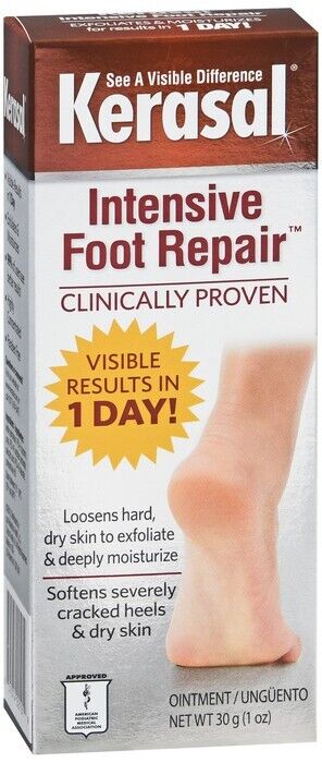 Kerasal Exfoliating Moisturizing Foot Ointment 1 oz Tube