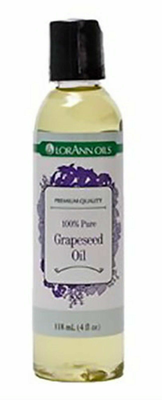 GRAPESEED OIL 4 oz PREMIUM 100% NATURAL LORANN OILS CARRIER BASE