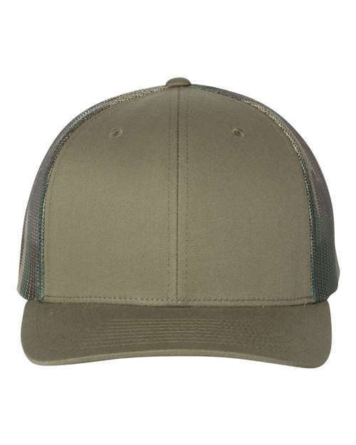 Richardson 112PM Printed Mesh Trucker Precurved Visor Ballcap Hat