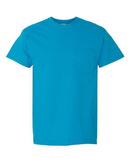 Gildan 5300 Mens Short Sleeve Heavy Cotton Crew Neck  T-Shirt With Pocket