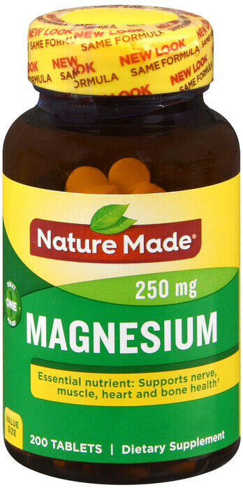 NATURE MADE MAGNESIUM OXIDE 250MG TABLET 200 CT  x 2 bottles