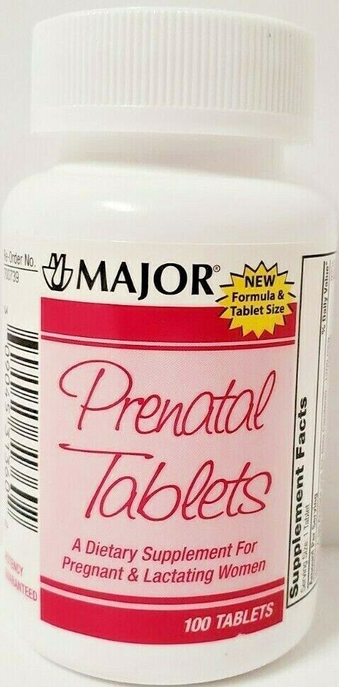 Major Prenatal Multivitamin Tablets 100 ct -  X  2