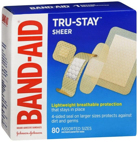 BAND-AID Sheer Strips Assorted 80 Each