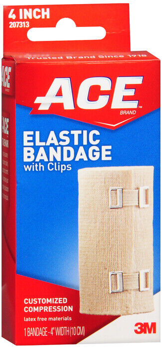 ACE ELASTIC BANDAGE W/CLIP 4 INCH