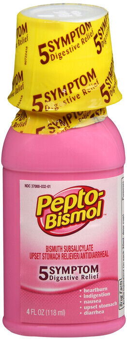 PEPTO BISMOL LIQUID ORIGINAL 4OZ bismuth subsalicylate ORAL ORAL SUSP 262MG/15ML