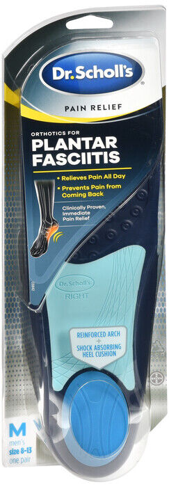 SCHOLLS PAIN ORTHO PLANTAR FASCITIIS INSOLES MEN 1PR