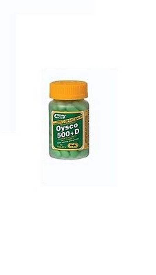 Rugby Oysco 500 + D Calcium Supplement with Vitamin D Tablets 500 mg 60 Count