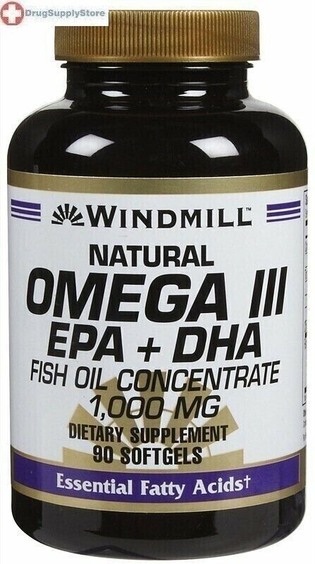 Windmill Omega 3 Fish Oil 1,000 mg Softgels, 90 ct