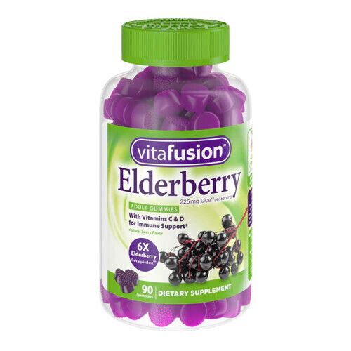 VITAFUSION ELDERBERRY 225MG GUMMY 90CT