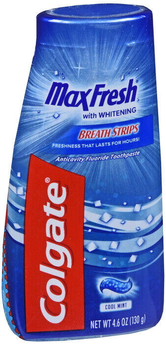 Colgate Max Fresh Liquid Toothpaste with Mini Breath Strips Cool Mint 4.6 oz X 3