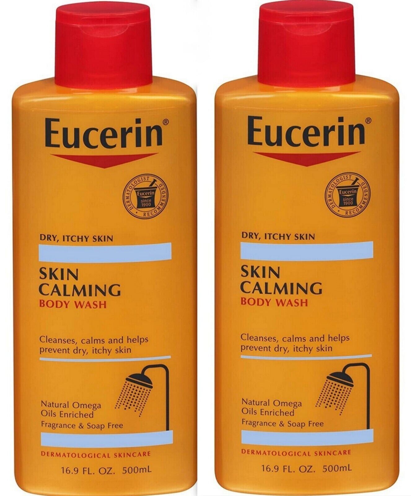 Eucerin BODY WASH Skin Calming Dry Skin 8.4oz ( 2 pack )