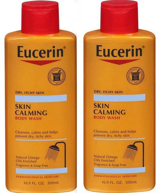 Eucerin BODY WASH Skin Calming Dry Skin 8.4oz ( 2 pack )