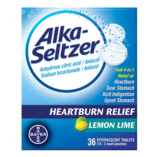 ALKA-SELTZER LEMON LIME TABLET 36CT